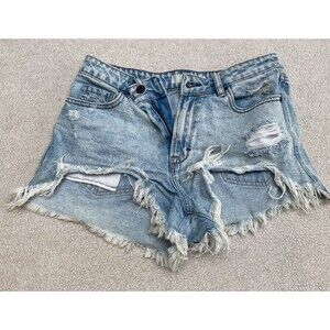 HIDDEN Extra Short Cut off Jean Shorts Grunge Country SIZE S